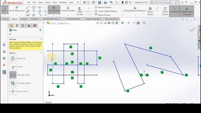 SW#1.20 Trim and Extend commands in Solidworks смотреть онлайн