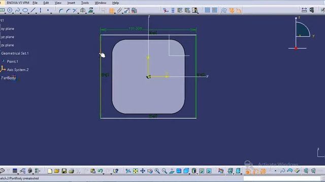 CATIA V5 Tutorial Beginner - Square Plate - Part Design смотреть онлайн