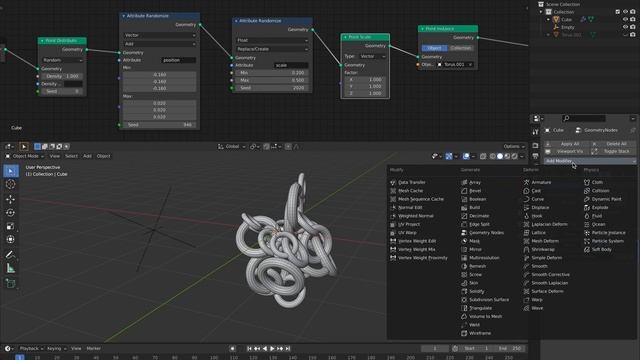 LIVENODING Unlimited Abstract Shapes Using Geometry Nodes and Modifiers Combo смотреть онлайн