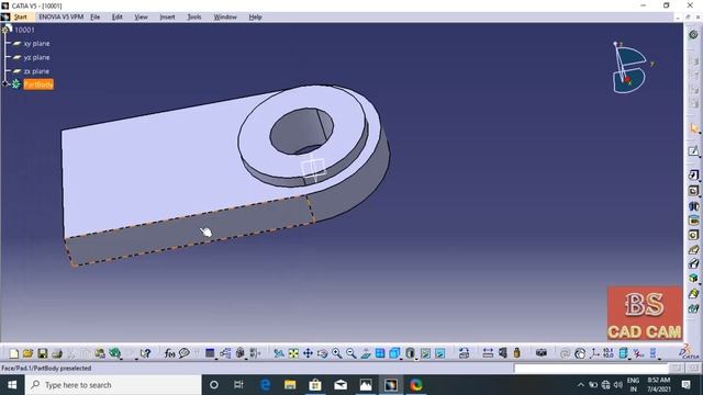 CATIA V5 PART TUTORIAL-1 | CATIA V5 PART DESIGN | CATIA V5 PART MODELLING IN HINDI FOR BEGINNER смотреть онлайн