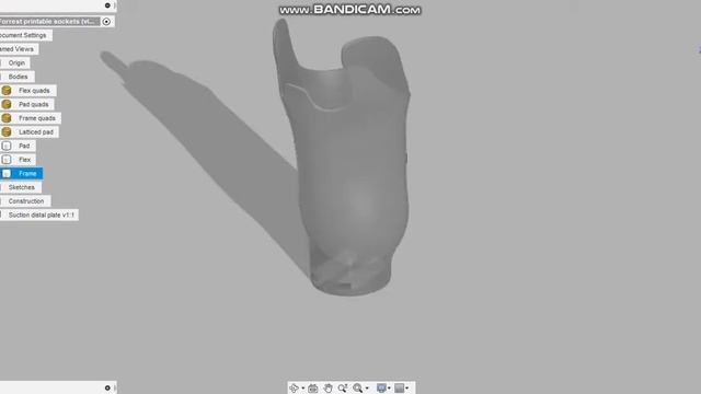 3D printing prosthetic socket in Fusion360 - distal pad, flexible, frame смотреть онлайн