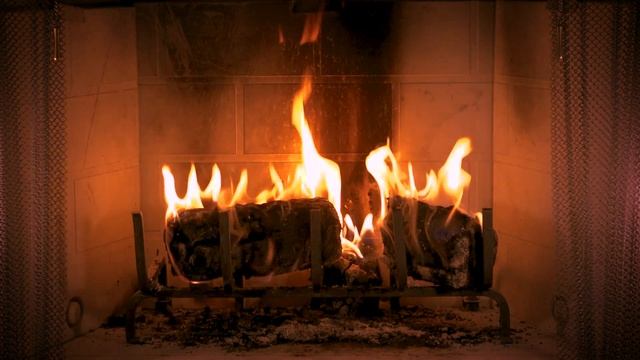 Roaring and Crackling Fireplace - Cozy Ambient Background Fire Video смотреть онлайн