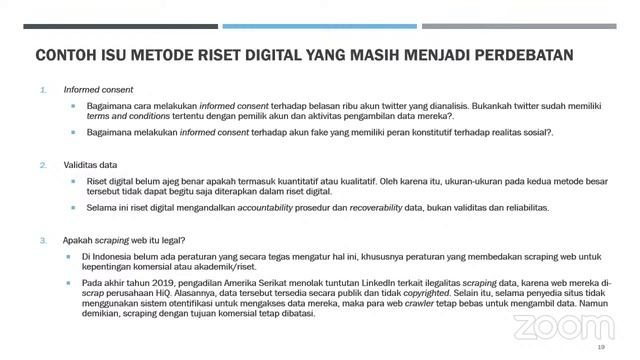 KULIAH UMUM PRODI SOSIOLOGI UNJ "METODE ANALISIS BIG DATA" DENGAN NARASUMBER ONE HERWANTOKO смотреть онлайн