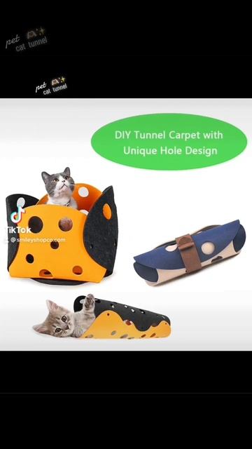 pet cat tunnel toy | foldable & portable | pet toys 🫶🏻✨ link in description 🎀 смотреть онлайн
