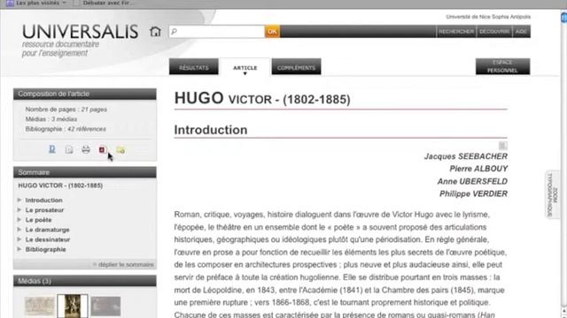 Tutoriel Universalis Bibliothèque Université Nice Sophia Antipolis VIDEO 1 recherches simples смотреть онлайн