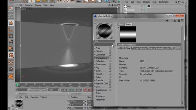 Photometric IES-LDT Shader in Cinema 4D смотреть онлайн