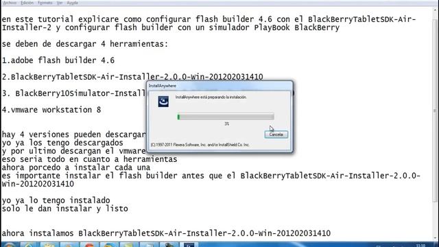 Configurar Flash Builder 4.6 con el simulador Blackberry PlayBook Parte 1/2 смотреть онлайн