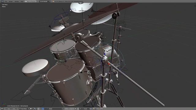 Full 3d drum set rig review (blender 2.72) смотреть онлайн