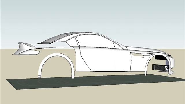 BMW concept car in SketchUp смотреть онлайн