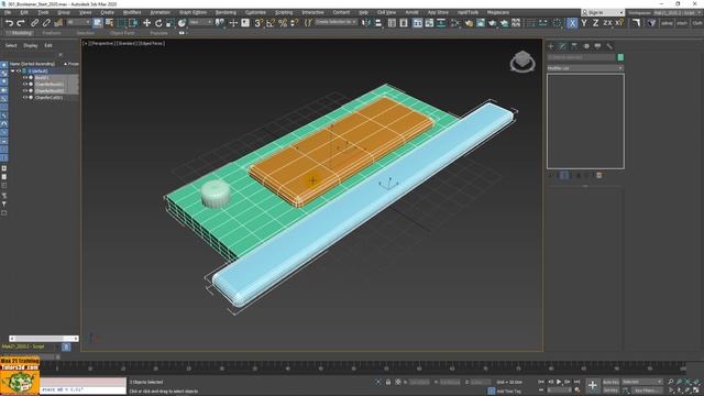 3ds max script course: 035 subtraction Booleanr Helper смотреть онлайн