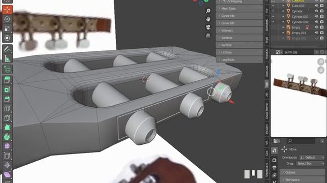 Modeling a Guitar In Blender without Subdivision Part 2 (Strings and other details) #blendertutoria смотреть онлайн