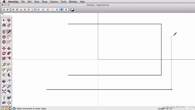 SketchUp Pro 2014 Tutorial | Line Tool смотреть онлайн