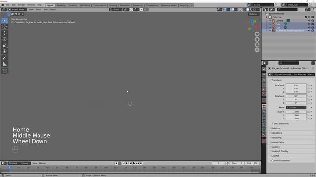 Free lounge chair model for Blender (OBJ-FBX)  - Blender 3D Architect смотреть онлайн