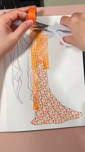 Fashion Design using #washitape #sketchbookart #fashionillustration #shorts_video #shorts_ #craftin смотреть онлайн