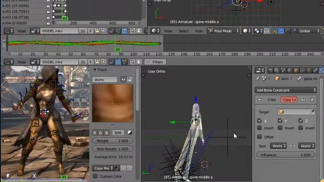 I try to use motion tracking in armature in blender test 1 #mofty смотреть онлайн