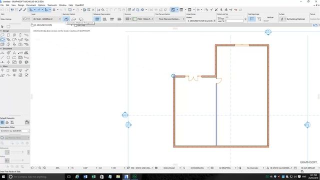 Adding a slab in ArchiCAD смотреть онлайн