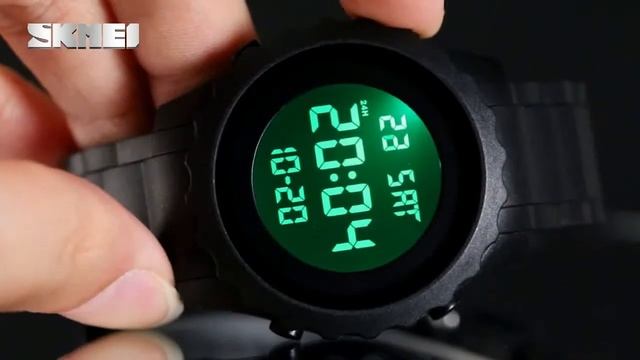 SKMEI Watch Company model skmei 1631 black color Stephen review смотреть онлайн