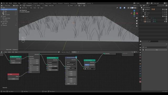 how to create grass in blender geometry nodes смотреть онлайн