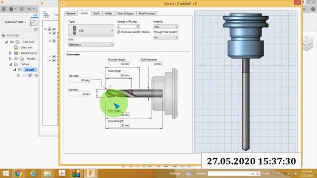 COMPUTER AIDED MANUFACTURING USING FUSION 360 -DRILL смотреть онлайн