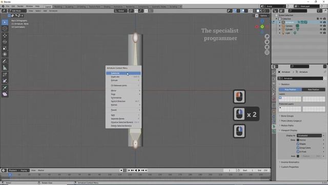Blender Tutorial : Add Bones To An Object Blender tutorial first step in animation смотреть онлайн