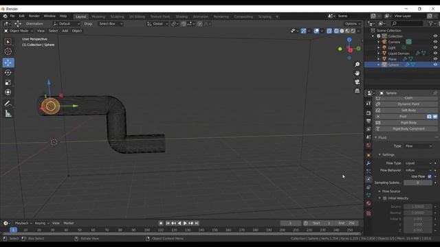 Blender 2.83: Liquid Through Pipes смотреть онлайн