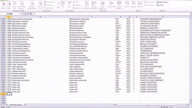 WetForm Species lookup list edited externally in Excel. смотреть онлайн