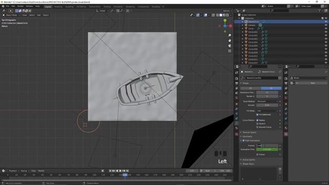 How to make a PIRATE SHIP | Animating WAVES - Blender 2.92 TUTORIAL смотреть онлайн
