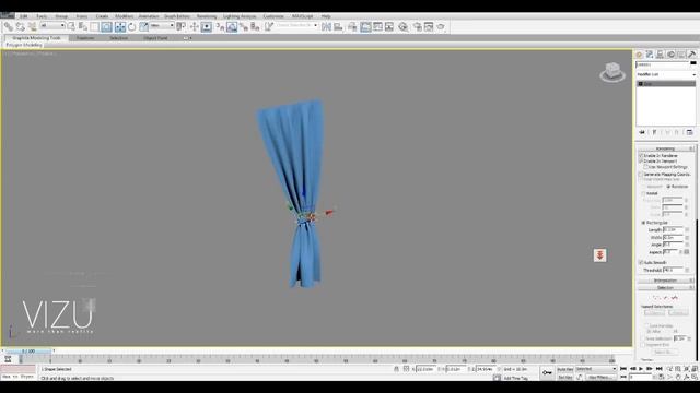 Vizu-How to model a curtain in 3ds Max with cloth modifier смотреть онлайн