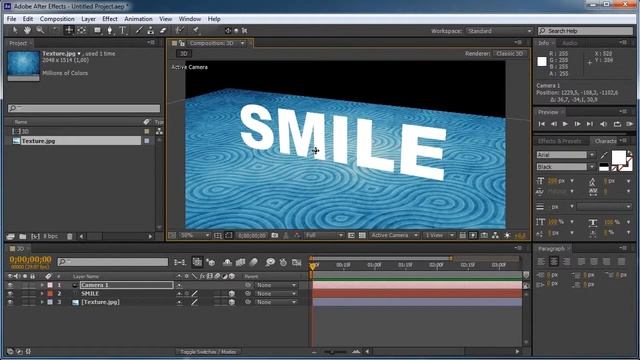 Adobe After Effects урок 7 Как создавать 3D трехмерный текст В After Effects смотреть онлайн
