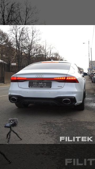 Спортивная выхлопная система на Audi A7 3T 2019 года смотреть онлайн
