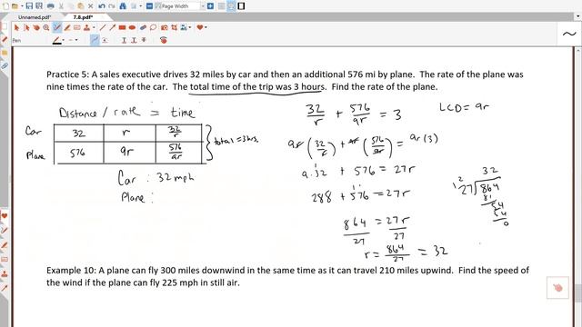 7 8 Models Involving Rational Expressions - Objective 4 - Uniform Motion смотреть онлайн