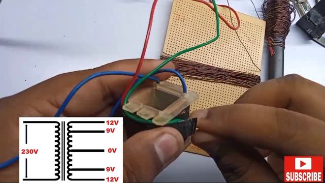 Transformer disassembly and convert 12v-0v-12v to 12v-9v-0v-9v-12v ! in tamil смотреть онлайн