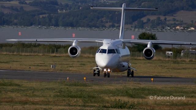Private Wings Dornier 328-310 JET Landing And Taxi At Saint Etienne Bouthéon [EBU/LFMH]