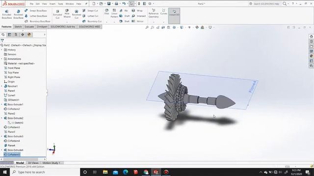 How To Design The Simple Turbofan Engine With Solidworks Software | Free File For Download