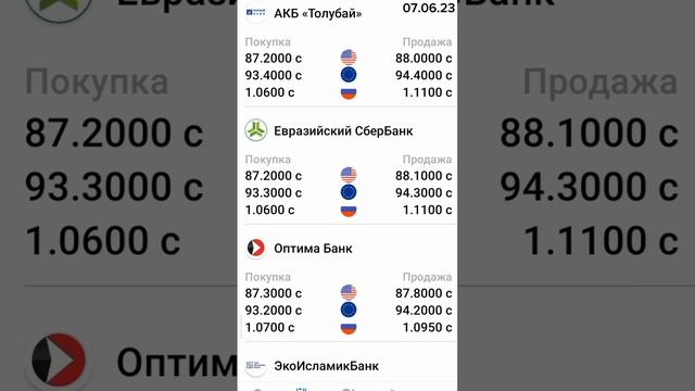 КУРС ВАЛЮТ, Евро, Рубль, Доллар. 07.06.23 Бишкек. #жанылыктар #курсрубля #рубль #акыркыкабарлар