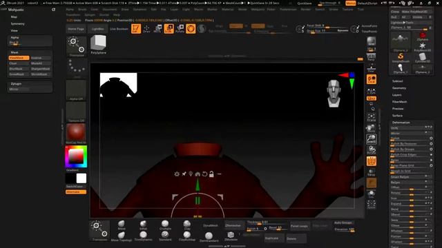 ZBrush 2021 LIVE - Create simple Robot | Zbrush Hardsurface | смотреть онлайн