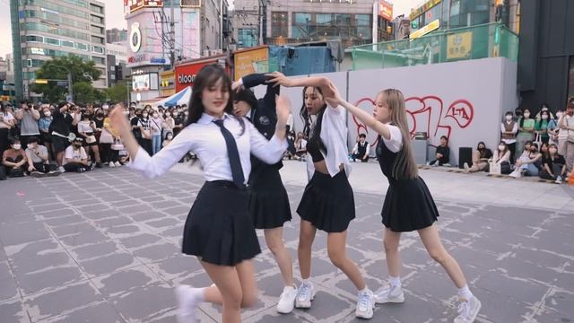 [여기서요?] 블랙핑크 BLACKPINK - Pink Venom _ A Team (SCHOOL LOOK ver.) | 커버댄스 Dance Cover @20220903 신촌 버스킹 смотреть онлайн