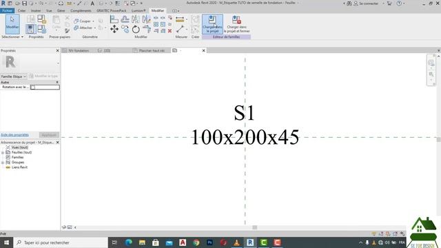 TUTO 7 Plan de coffrage revit / Création d'une étiquette et annotations des semelles смотреть онлайн