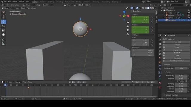 Blender Soft Bodies Baisic смотреть онлайн