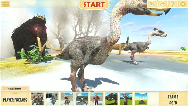 SMILODON SABER-TOOTHED TIGER Vs WOOLLY RHINO (PREHISTORIC ANIMALS) In ARBS Dinosaur Game
