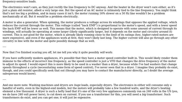 Electronics: Solving for using 120 V, 60 Hz washing machine and dryer in 240 V, 50 Hz environment смотреть онлайн