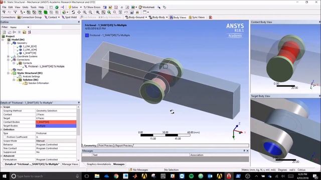 MECH4580 Tutorial 7: Contact analysis смотреть онлайн