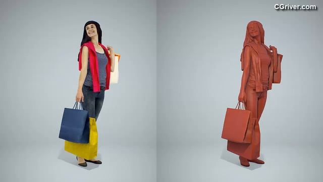 3D Human Model: Realistic Casual Woman for 3ds Max, Cinema 4D, SketchUp, Rhino, VRay and Thea Rende смотреть онлайн