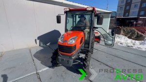 Купить японский минитрактор Kubota с кабиной и почвофрезой в комплекте в России