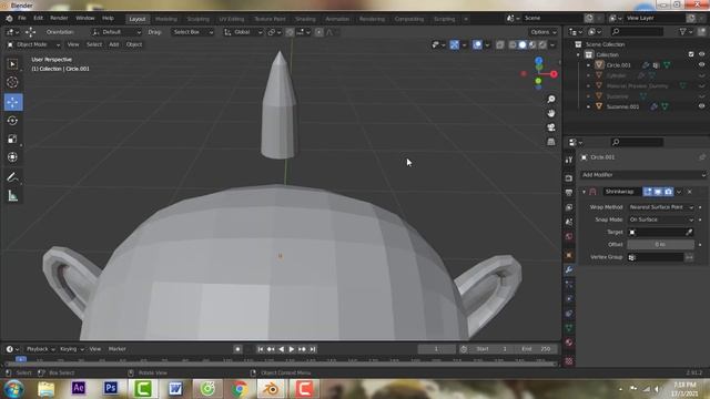 Hướng dẫn Blender : công cụ bắt dính (Shrinkwrap) trong modifier смотреть онлайн