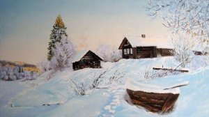 633.♫.Ольга Воронец - "Ой, завьюжила, запорошила", 1973г муз.Г. Пономаренко, сл. В. Бокова, живопис