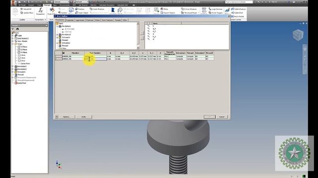 AUTODESK INVENTOR - IPART - DIN 580 - DIN 582 смотреть онлайн