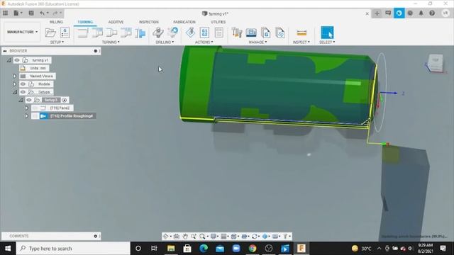 Fusion 360 - Tutorial - How to Started CAM Turning - Part 1 смотреть онлайн