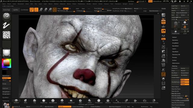 Pennywise IT: CHAPTER 2 Zbrush polypaint 2 смотреть онлайн