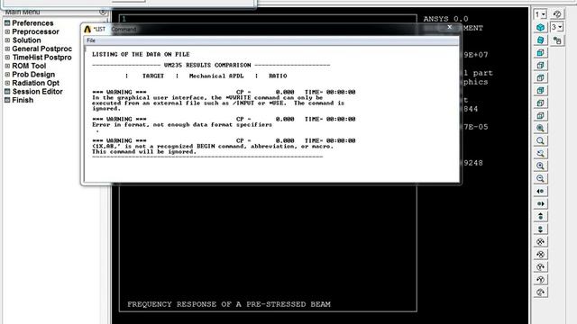 Frequency Response of A Pre-Stressed Beam - ANSYS смотреть онлайн